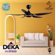 DEKA Ceiling fan 5 BLADE 56" LED LIGHT 3 colors DC Inverter Reverse Function DC2-313L / DC2-311 WITH REMOTE CONTROL