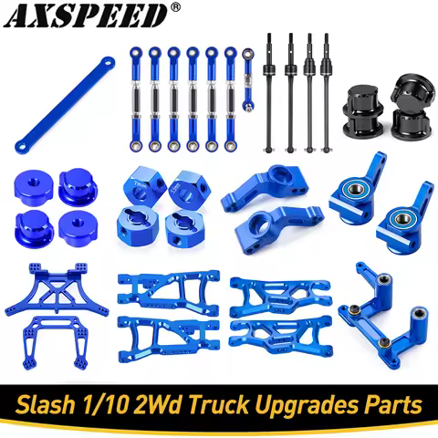 AXSPEED Metal Front Rear Shock Mount Steering Blocks Linkage Adapter for T-raxxas Slash 1/10 2Wd Sho