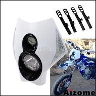AI Supermoto LED Turn Signal Head Lamp For Kawasaki Yamaha Honda EXC KLX CRF DRZ XT WR Dirt Bike Mot
