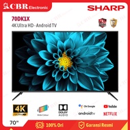 TV SHARP 70 Inch LED 70DK1X (4K UHD-Android TV)