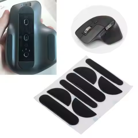 2 Sets 0.6mm Black Mouse Feet Mouse Skates Mouse Stickers Pad forlogitech MX Master 3s Mouse