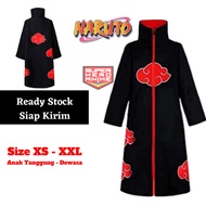 Akatsuki Naruto Itachi Uchiha Costume Cloak Anime Cosplay Embroidered Logo