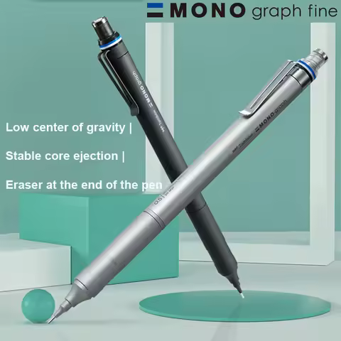 Tombow Mechanical Pencil Mono Graph Fine 0.3/0.5mm Metal Comfort Grip Japanese Writing Stationery fo