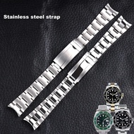 Metal Watchbands For Rolex SUBMARINER DAYTONA Men Folding Clasp Watch Strap Stainless Steel Watch Br
