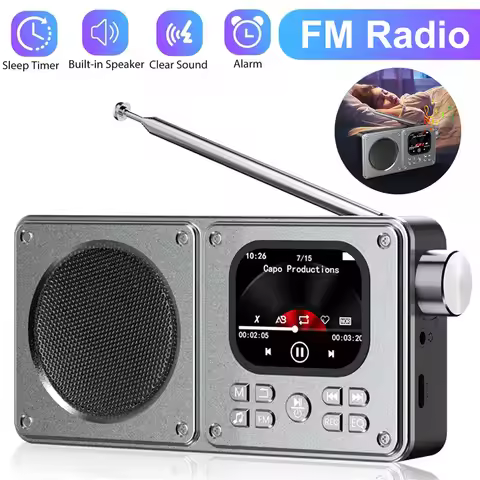 Professional Bluetooth Speaker MP3/MP4 Player FM Radio 64H Playback FLAC APE Card Ultra-Light Gift V
