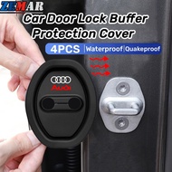 4Pcs Audi Silicone Car Door Lock Protection Cover Door Lock Shock Absorber Silent Accessories for Au