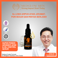 MEDGLOW MEN Super Power Advance Acne & Oil Control Serum BPOM HALAL | SKINCARE JERAWAT KOMEDO BOPENG