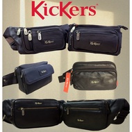 Kickers Leather Business Travel Passport Waist Bag Pouch Bag Chest Bag Unisex Beg Pinggang Kulit