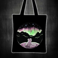 DEWGONG AND THE AURORA BOREALIS (POKEMON) Printed tote bag canvas