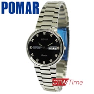 Pomar นาฬิกาข้อมือผู้ชาย สายสแตนเลส รุ่น PM73535SS04 (สีเงิน / หน้าปัดสีดำ )