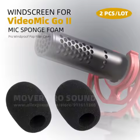 For Rode VideoMic Go II 2nd 2Gen 2 Camera Microphone Windscreen Anti Pop Filter Sponge Video Mic Win