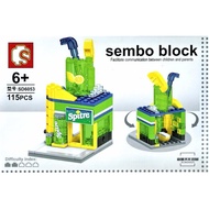 ตัวต่อ SEMBO BLOCK LEGO เลโก้ ร้านค้า อาหาร น้ำอัดลม สไปร์ สไปรต์ Sprite 100