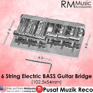 RM 6 String Bass Guitar Bridge Saddle Black / Chrome Guitar Part Guitar Acc Gitar Bass