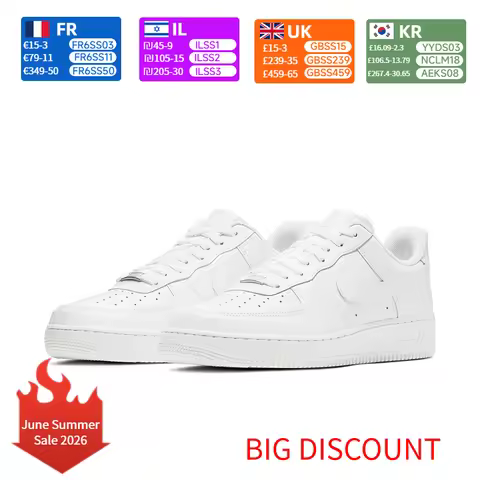 Nike Air Force 1 '07 Men's Casual Sneakers Iconic Leather Low-Top Classic Comfort Shoes CW2288-111