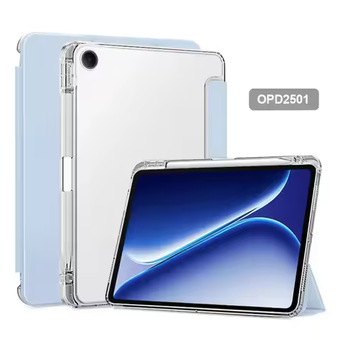 For OPPO Pad 5 Case with Pencil Holder Trifold PU Leaher Soft Back Stand Tablet Funda For OPPO Pad 5