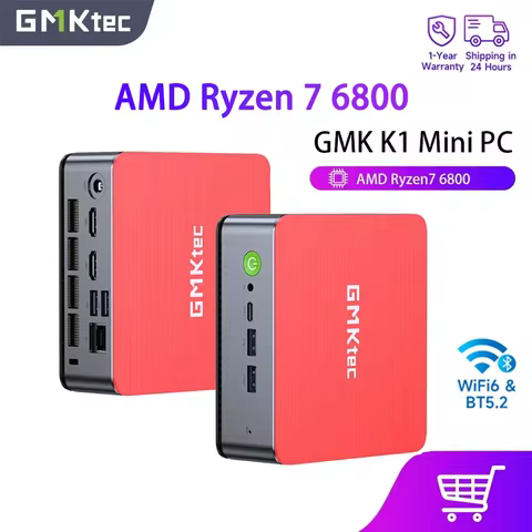 GMKtec NucBox K1 AMD Ryzen 7 6800H No RAM/SSD Mini PC NVMe(PCIe3.0 M.2) Window 11 Pro WiFi6E BT5.2 M