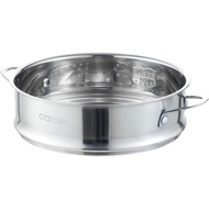 CAROTE Stainless Steel Stackable Steamer 20cm for Frying Pan, Gas Stove and IH Compatible, Dishwashe