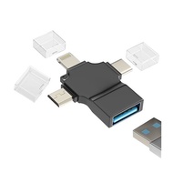 CD-JP-040-MX-L+MC+TP-OTG type c Micro USB Lightning USB conversion adapter cable (3 in 1) Lightning USB-C Android USB3.0 OTG