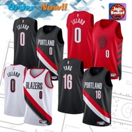 Portland Trailblazers Damian Lillard Basketball Jersey - Yang Hansen