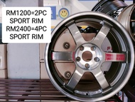 NEW SPORT RIM 18 INCH RAYS TE37 RM2400 4PC RIM HARGA IN CIVIC X50 X70 VELLFIRE ALPHARD