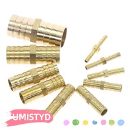 UMISTYDREAMUM9U Straight Pipe Joint, 6mm 8mm 10mm 12mm 16mm Brass Hose Barb, Durable Equal Barb Tube