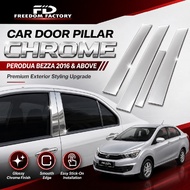 Perodua Bezza 2016-2023 Door Pillar Chrome Door Window Pillar Trim