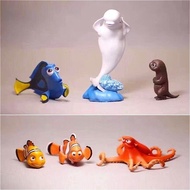 6pcs Set Finding Nemo Movie Merchandise Nemo Dolly Little Fish Doll Ornament Model Toy Figurine