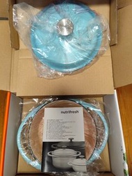 Nutrifresh 天藍色 32cm 鐵鑄鍋 圓型