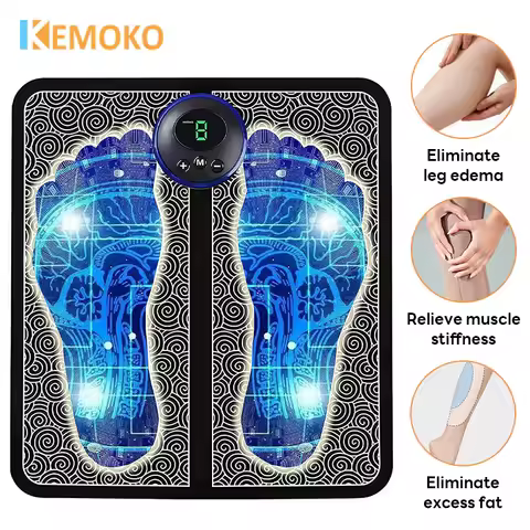 Foot Massger Sole Massage Pad Feet Muscle Stimulation 8 Modes 19 Level Relax Improve Blood Circulati