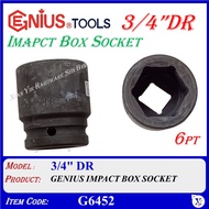 G6452 3/4"DR X 6PT 17mm TO 50mm GENIUS IMPACT SOCKET / GENIUS IMPACT BOX SOCKET