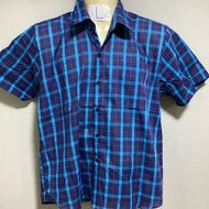 เสื้อลายสก๊อต เสื้อเชิ้ตแขนสั้น สก๊อตแขนสั้น เสื้อผู้ชายผู้หญิงใส่ได้ ผ้าบางเบา ใส่สบาย