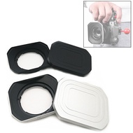 43mm Metal Square Lens Hood Sunshade for Fujifilm Fuji XC 35mm F2 & XF 35mm f/2 R WR & 23mm F2 R WR 