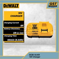 Dewalt 54V And 18V Fast Charger 8A Flexvolt Fan Cooled Charger DCB118-KR