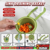Sink Drain Strainer Press Automatic Dumping Basket Multi-functional Use Filter Net for Tub Kitchen