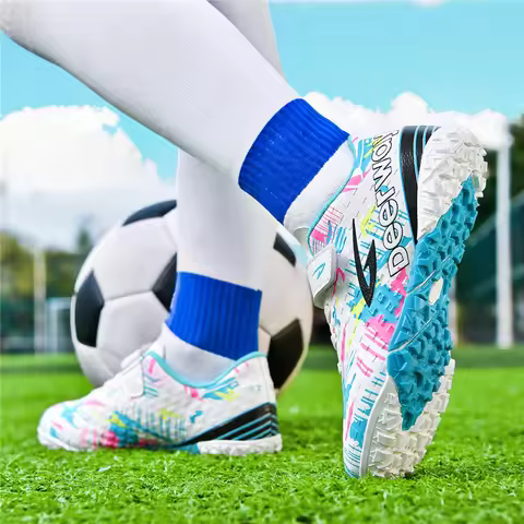 New football shoes with Velcro, student competition and training football shoes AGTF, children's lac