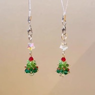 Christmas Atmosphere Christmas Tree Star Pendant Beaded Mobile Phone Chain Bag Pendant ccd Lanyard K