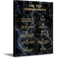 The Ten Commandments(Black Texture) Giclee Canvas Prints Wall Art for Home Decor