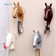 SEA_Fashion Wall Decorative Hook Horse Pattern Resin Sucker Hooks Creative Key Hanger