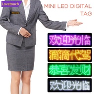 LOVETOUCH Mini LED Digital Bluetooth APP Programmable Rechargeable Scrolling Name Message Tag Sign K