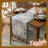 TABLE RUNNER PREMIUM JACQUARD EMBOSSED TURKISH NORDIC TABLE CLOTH 180X35 CM