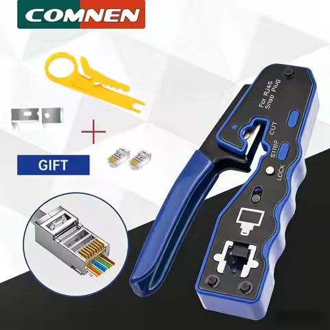 COMNEN Multifunctional Network Pliers Crimping Tool for Cat7 Cat6 Cat6A Cat5 Cat5e with Ethernet Con