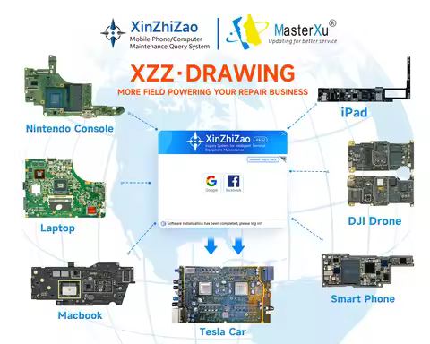 XZZ Dongle Online Account VIP Code Schematic Diagram for Phone IPAD Circuit Diagram Bitmap Software 