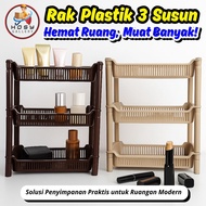 Multipurpose 3-Tier Mini Plastic Shelf - Cute, Light, Strong, Multifunctional & Space-Saving Storage