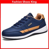 Korea 2024 Raya 【Ready Stock】Plus Size 38-48 Men's Sports Shoes Kasut Badminton Kasut Sukan Outdoor Shoes Breathable Leather Shoes COD