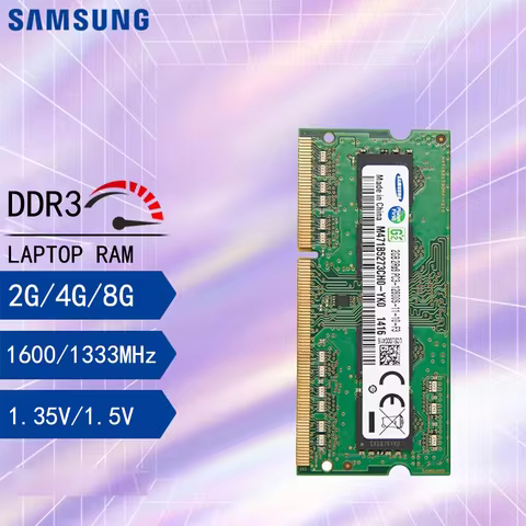 1/2PCS Samsung Ram Laptop DDR3L DDR3 8GB 4GB 2GB 1333Mhz 1600Mhz SO-DIMM PC3-10600 12800 Notebook 1.