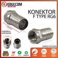 F Male Crimp Connector For RG6