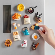 8-Piece Set Creative Food Shape Refrigerator Stickers-Realistic 3D Resin Kitchen Decoration, Various