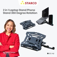 STAND LAPTOP [DIJUAL] STARCO 2 IN 1 FOLDABLE LAPTOP STAND HOLDER HP