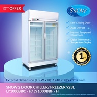 SNOW 2 DOOR CHILLER & FREEZER 923L (1 year Warranty) / LY1000BBC-H / LY1000BBF-H