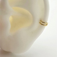 [Mandy] 14K Solid Ear Cuff Helix Conch Stud Piercing Earring, 585 Gold, Korean Made Jewelry